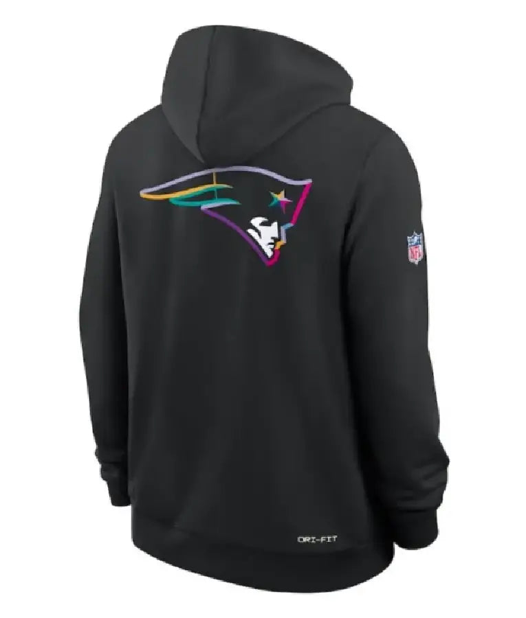 New England Patriots Black 2025 Crucial Catch Hoodie