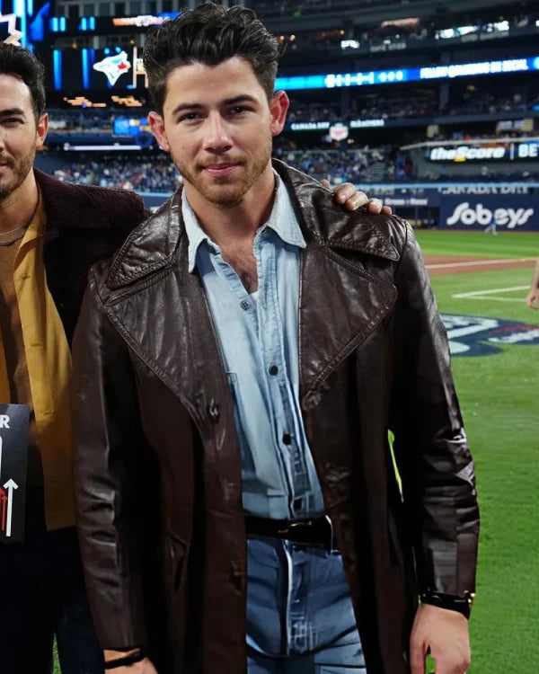 Nick Jonas Dodgers VS Toronto Coat