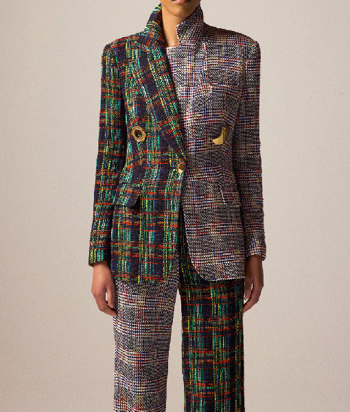 And Just Like That S03 Nicole Ari Parker Textured Blazer