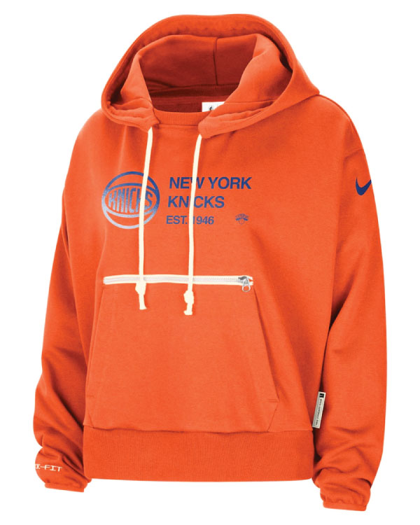 Nike Orange New York Knicks Courtside Standard Issue Performance Hoodie