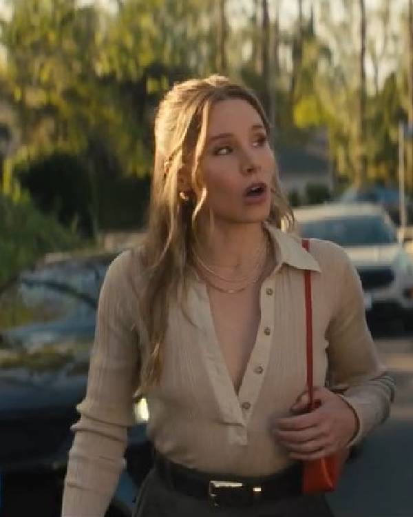 Nobody Wants This S02 Kristen Bell Ribbed Polo Top