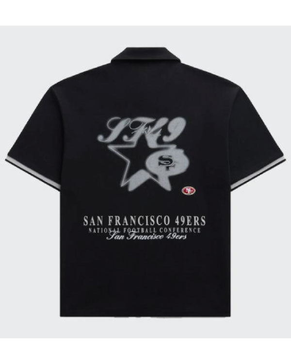 Off Season San Francisco 49ers Black Zip-Up T-Shirt