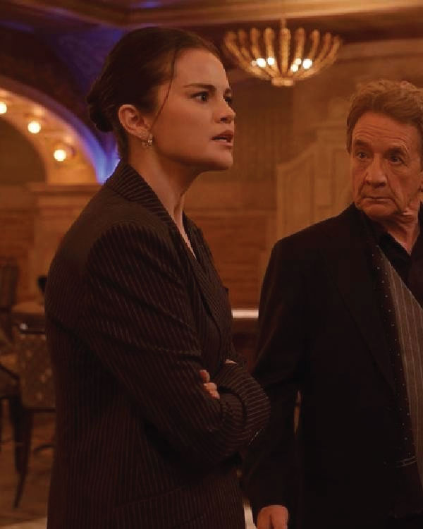 Only Murders in the Building Selena Gomez Pinstripes Blazer