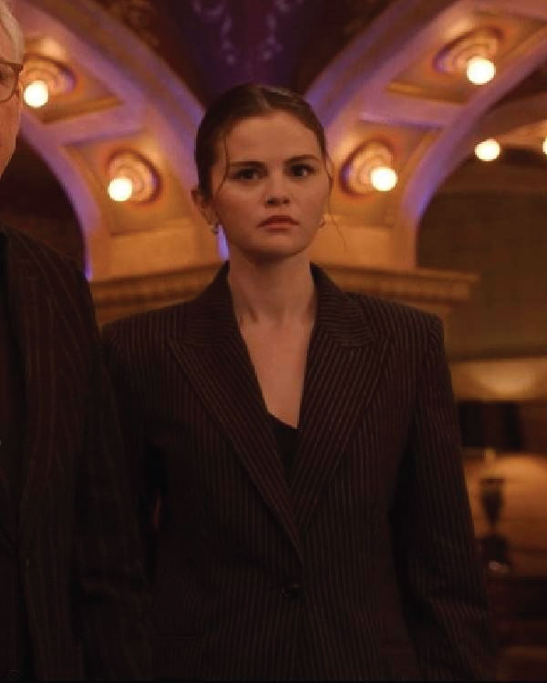 Only Murders in the Building Selena Gomez Pinstripes Blazer