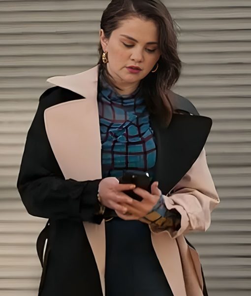 Only Murders in the Building S04 Selena Gomez Two Tone Coat