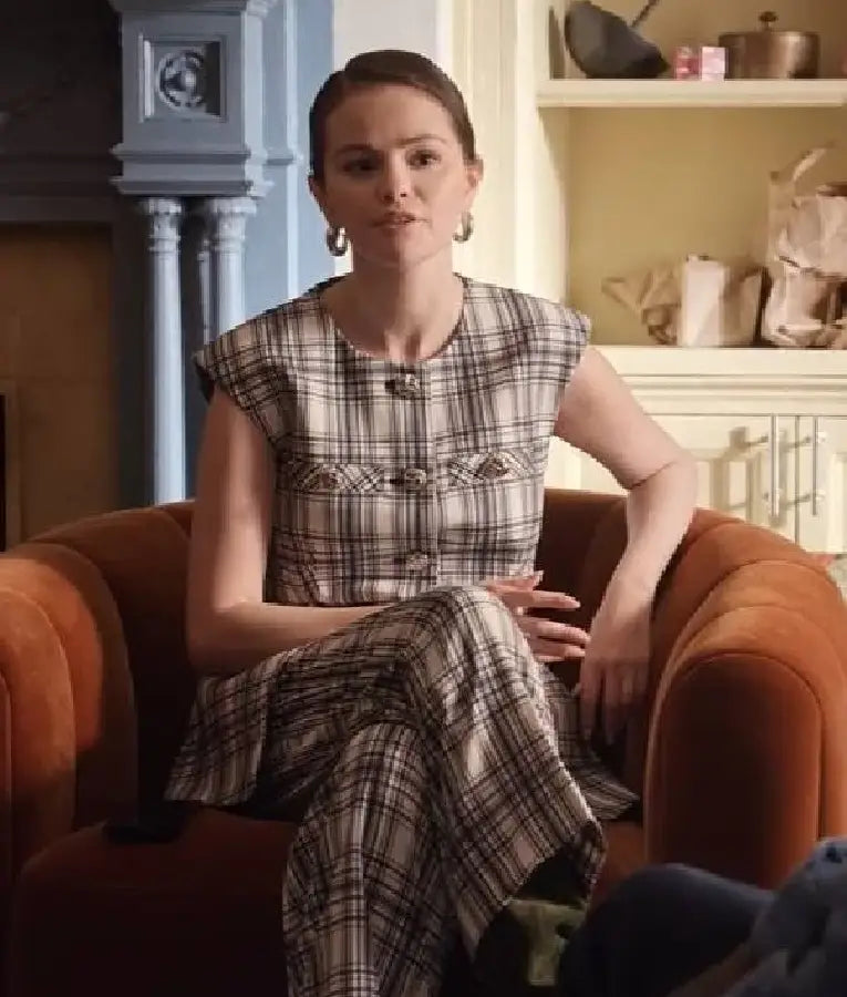 Only Murders in the Building Selena Gomez Plaid Vest