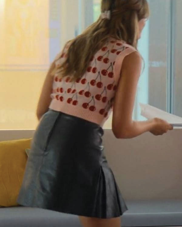 Our Fault 2025 Nicole Wallace Cherry Printed Sweater