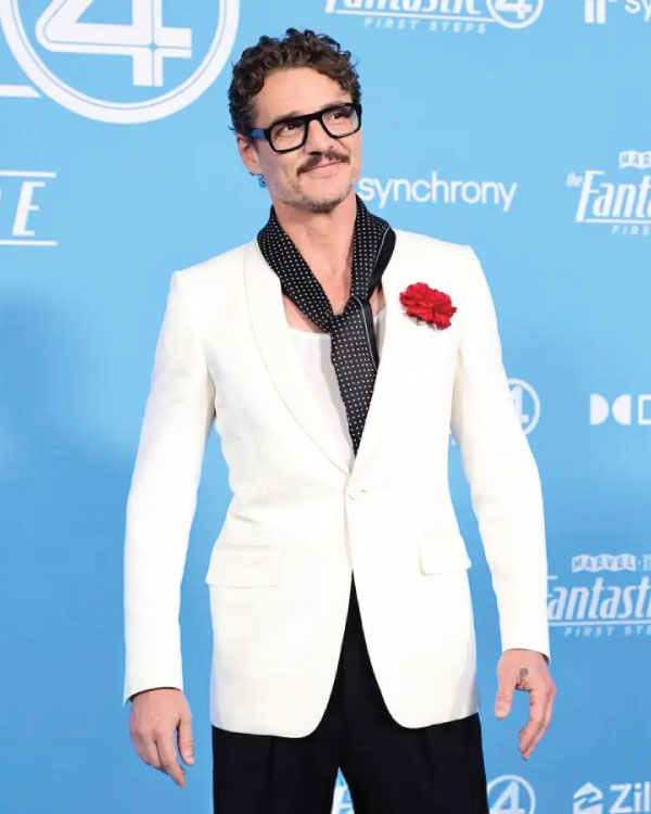 Pedro Pascal The Fantastic Four: First Steps White Blazer