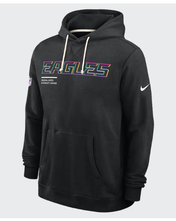 Philadelphia Eagles 2025 Black Crucial Catch Hoodie