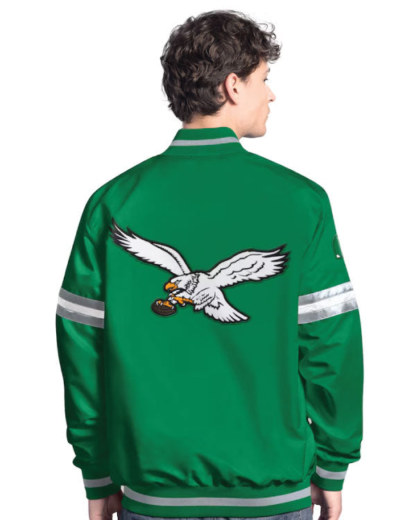 Philadelphia Eagles Starter Green Vintage Scout Varsity Jacket