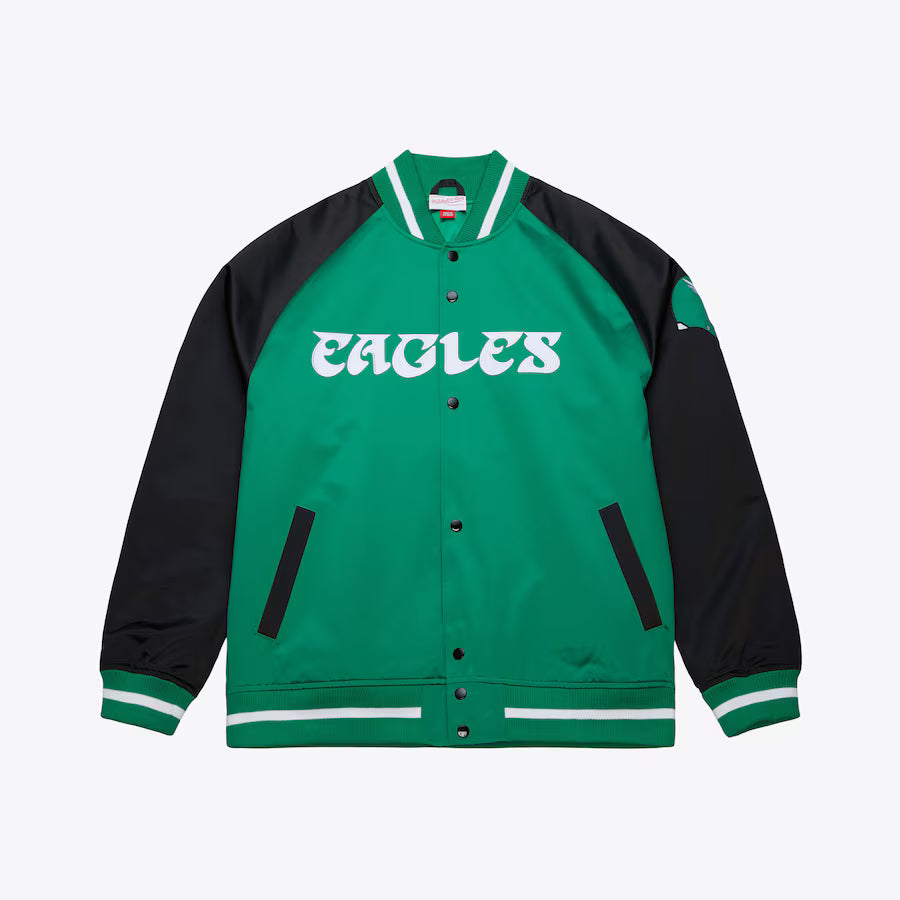 PhiladelphiaEaglesPlaymakerVintageKellyGreenSatinJacket