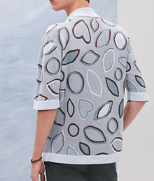 Press Junket 2025 Leo Woodall Leaf Print Shirt