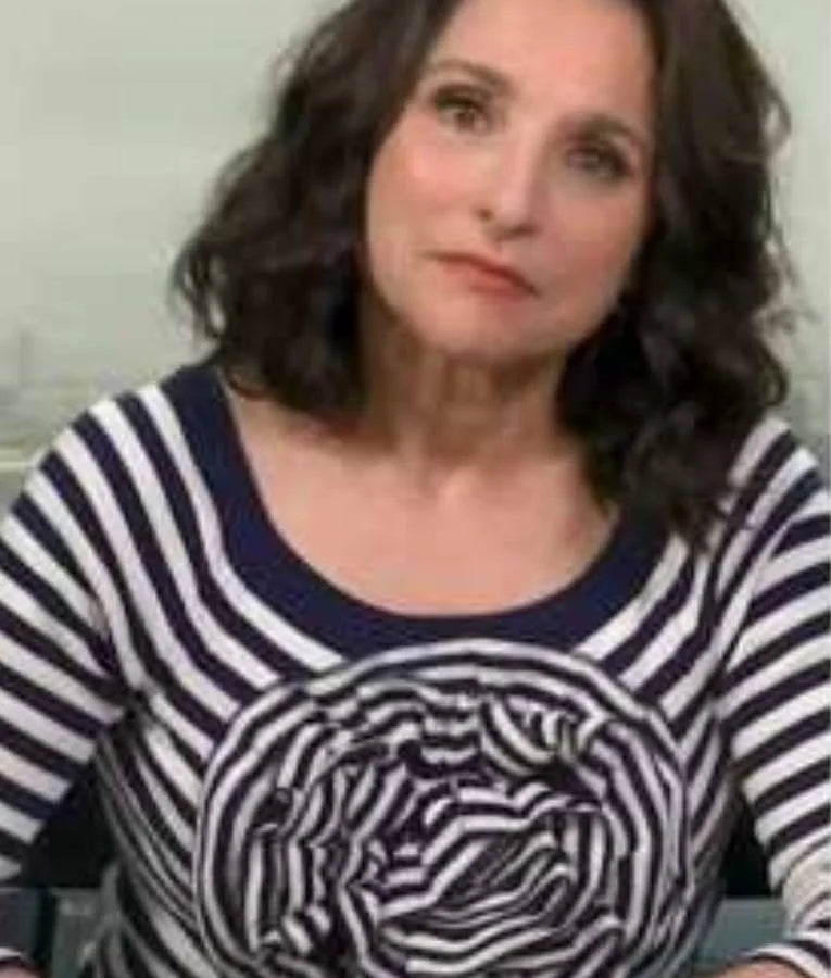 Press Junket 2025 Thunderbolts Julias Striped Floral Shirt