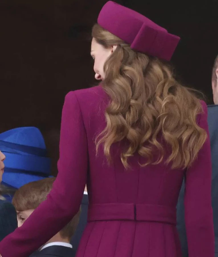 Princess Catherine Of Wales Military Procession Purple Coat