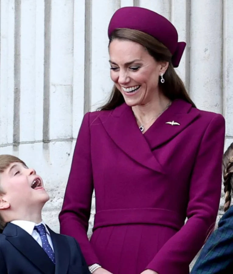 Princess Catherine Of Wales Military Procession Purple Coat