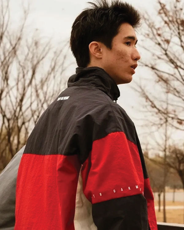 Qt8 Garments Red & Black Track Jacket