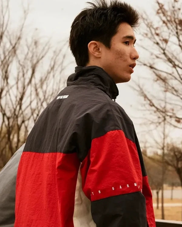 Qt8 Garments Red & Black Track Jacket