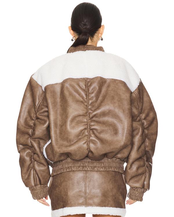 Real Housewives Of SLC Meredith Marks Sherpa Bomber Jacket