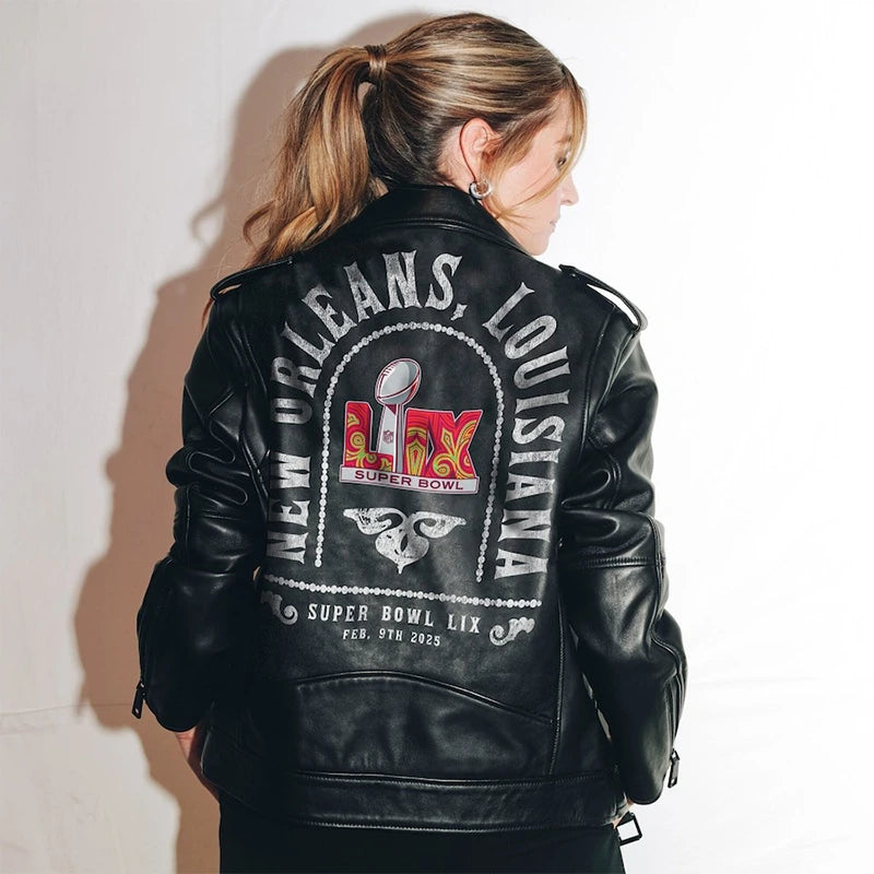 RebeccaMinkoffxErinAndrewsSuperBowlLIXBlackLeatherJackets_43aedb33