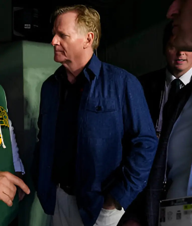 Roger Goodell Lambeau Field 2025 Blue Shirt