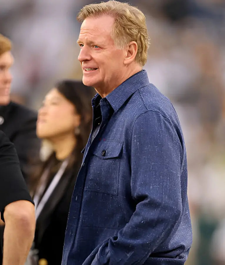 Roger Goodell Lambeau Field 2025 Blue Shirt