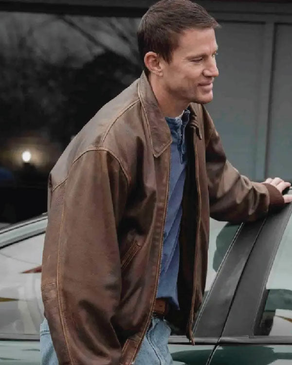 Roofman Channing Tatum Brown Leather Jacket