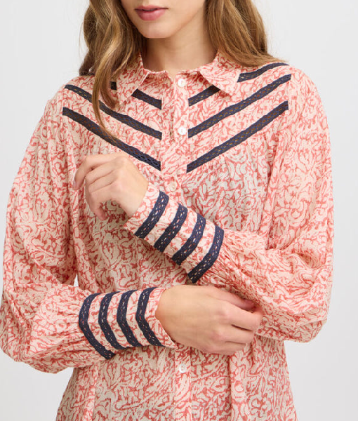 Ghosts US S04 Rose McIver Flower Paisley Print Shirt