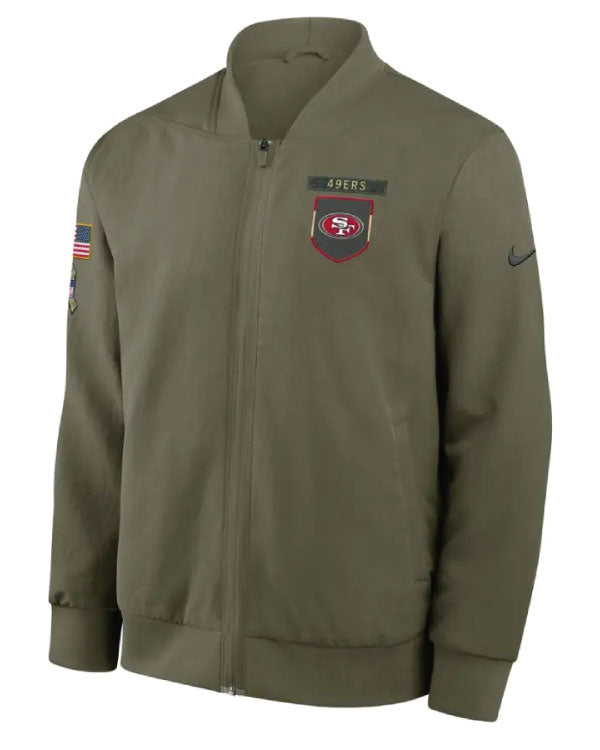 San Francisco 49ers 2025 Salute To Service Bomber Jacket