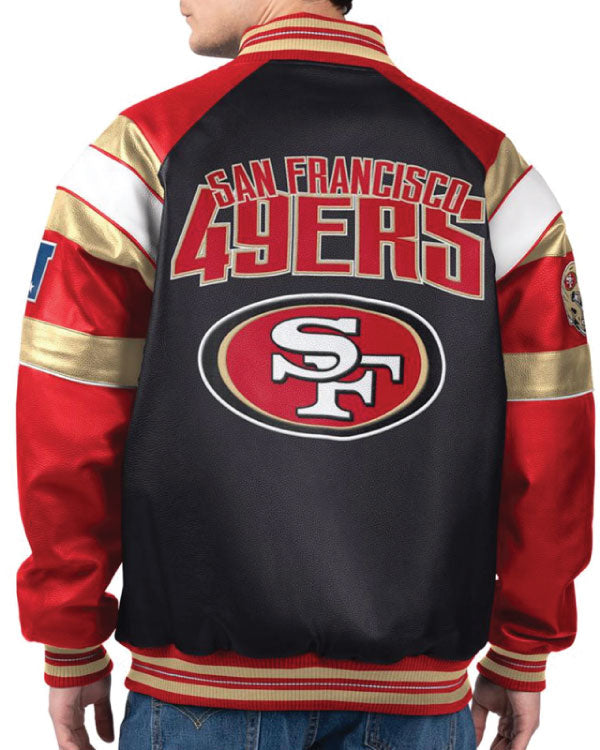San Francisco 49ers G-III Faux Varsity Leather Jacket