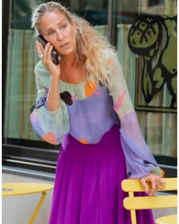 And Just Like That S03 Sarah Jessica Parker Floral Print Blouse