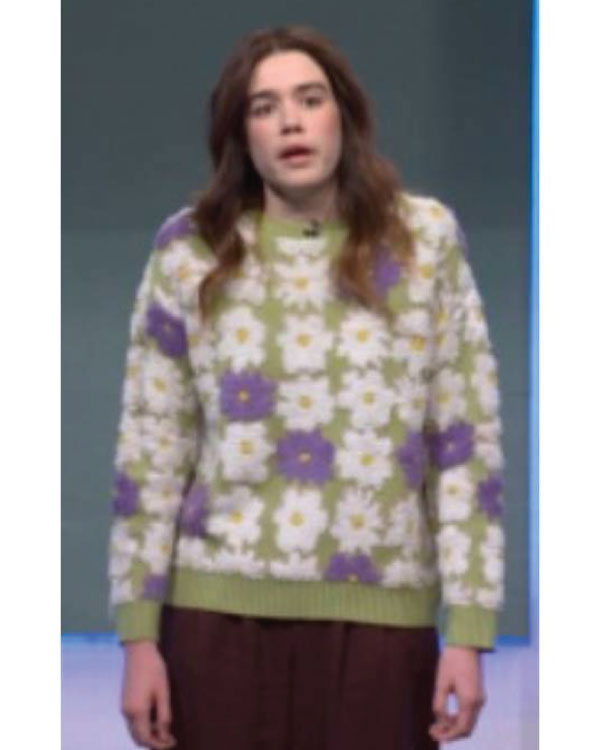 Saturday Night Live Jane Wickline Flower Sweater