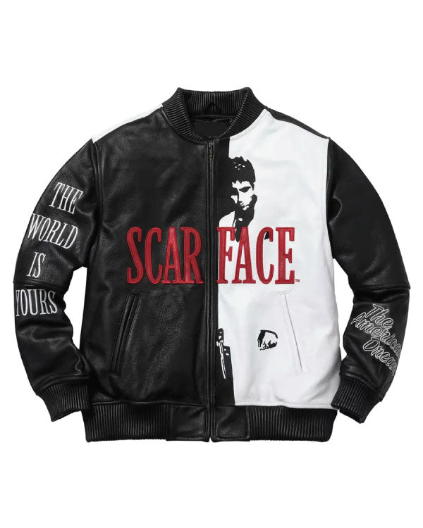 Scarface Tony Montana Bomber Leather Jacket