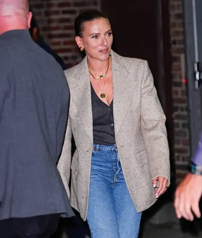 Scarlett Johansson New York City 2025 Blazer