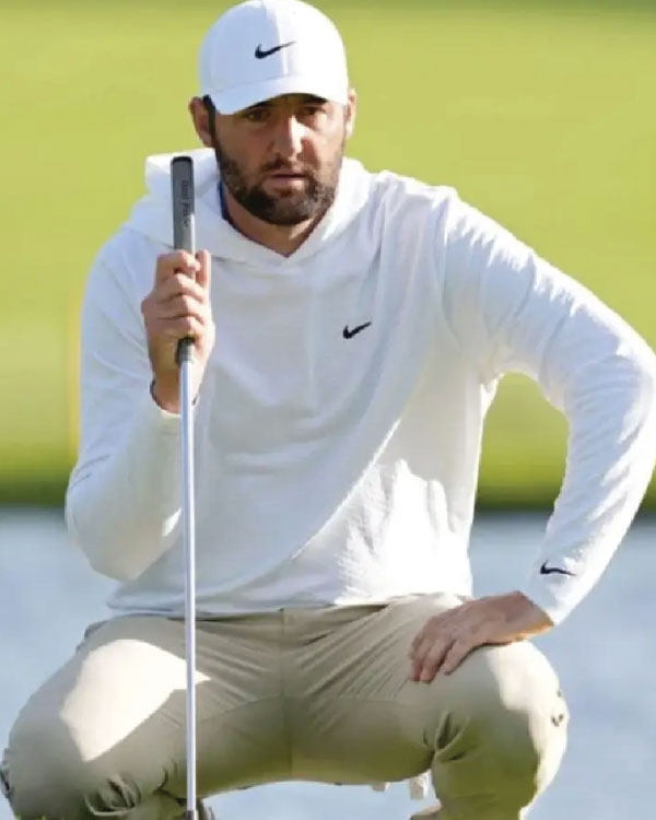 Scottie Scheffler Golf White Hoodie