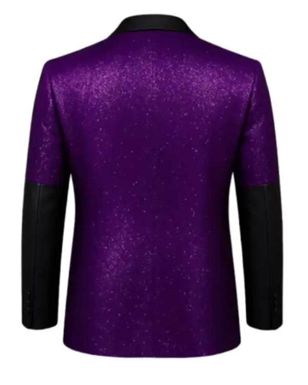 Sequin Papa Emeritus Purple Blazer