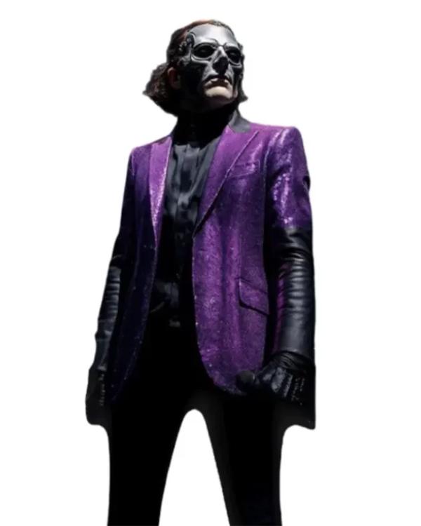Sequin Papa Emeritus Purple Blazer