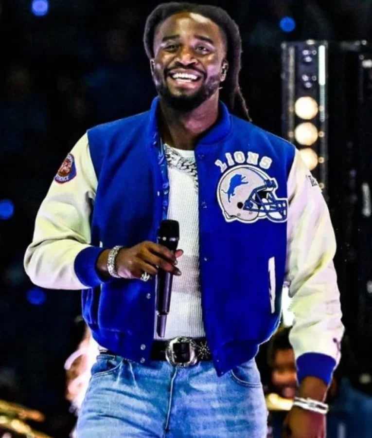 Shaboozey Thanksgiving Halftime Show Lions Jacket