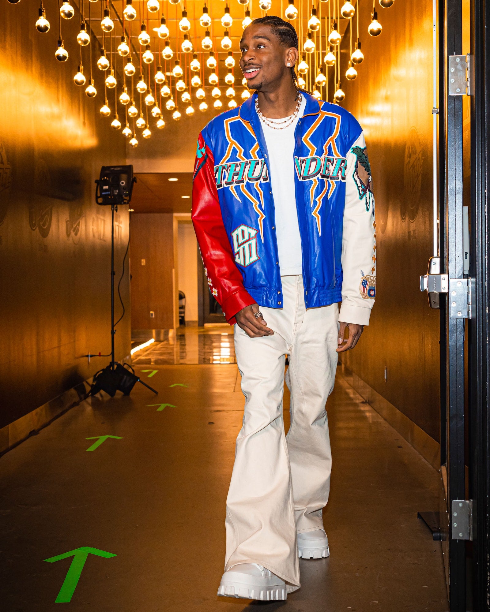 Shai2025NBAAll-StarOKCThunderLeatherJacket