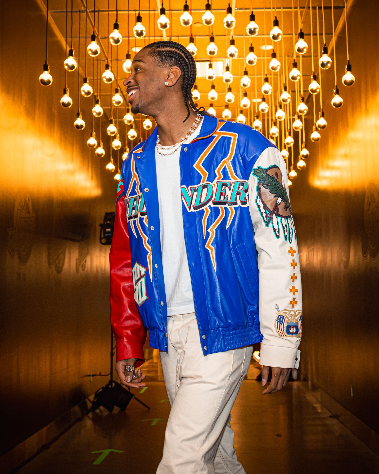 ShaiNBAAll-StarOKCThunderLeatherJacket
