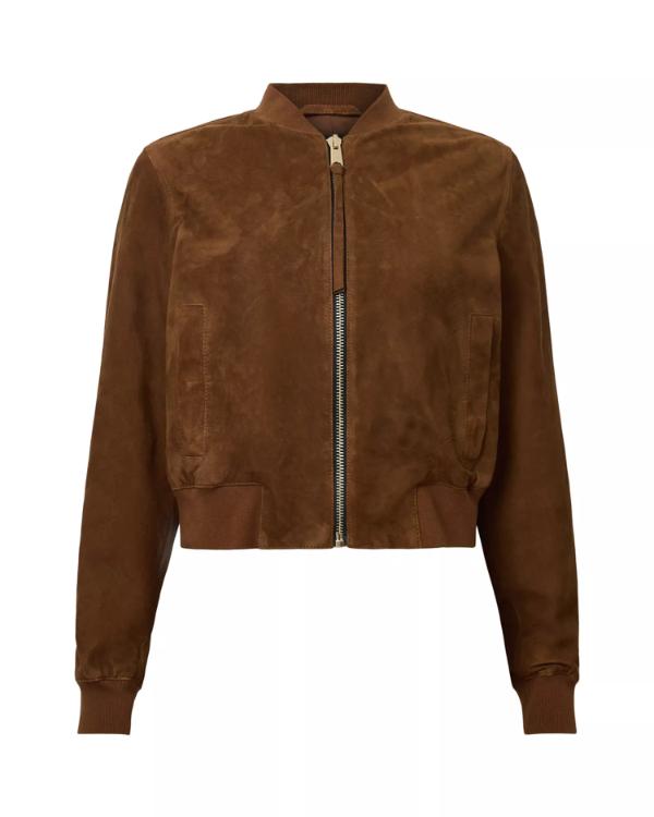 Sheriff Country S01 Morena Baccarin Brown Suede Jacket