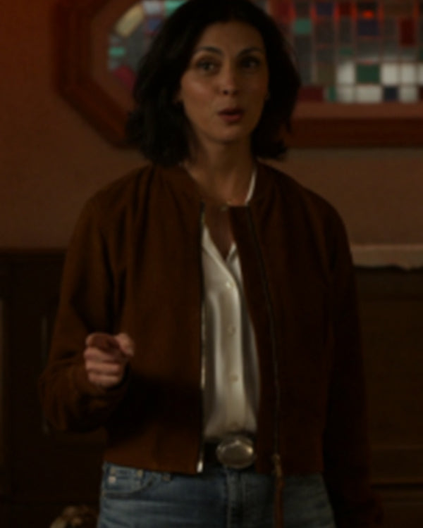 Sheriff Country S01 Morena Baccarin Brown Suede Jacket