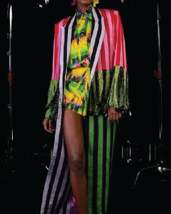 Sherri LeToya Luckett Striped Coat