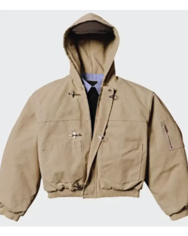 Shinzo Shige 15oz Canvas Clasp Beige Bomber Jacket