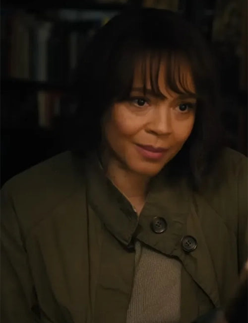 Carmen Ejogo Fountain of Youth Green Cotton Jacket