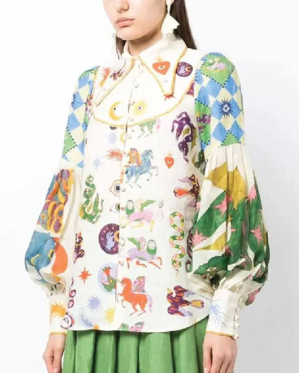 Small Town Set Up S01 Mix Print Shirt