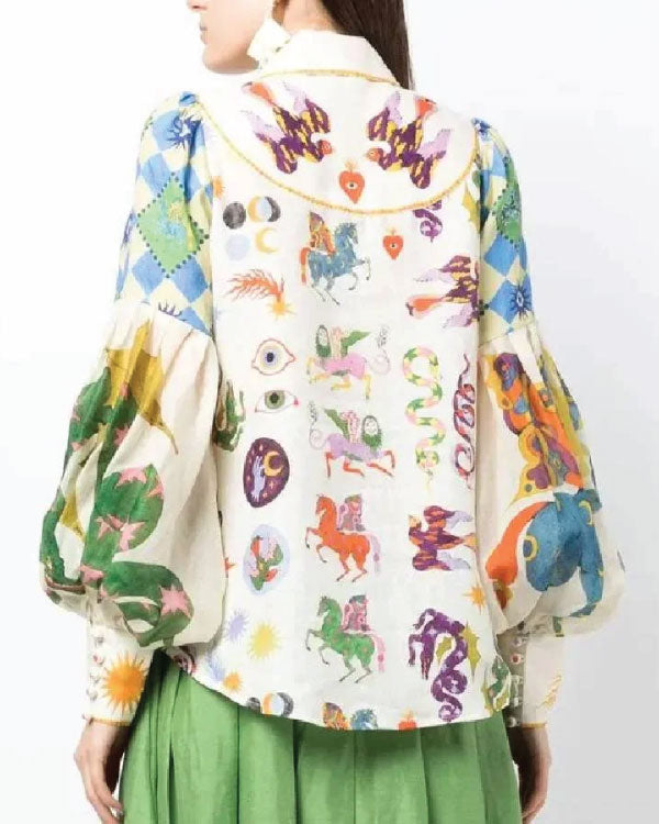 Small Town Set Up S01 Mix Print Shirt