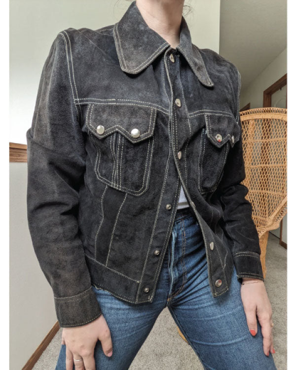 Smartypants S02 Blue Suede Contrast Stitch Jacket