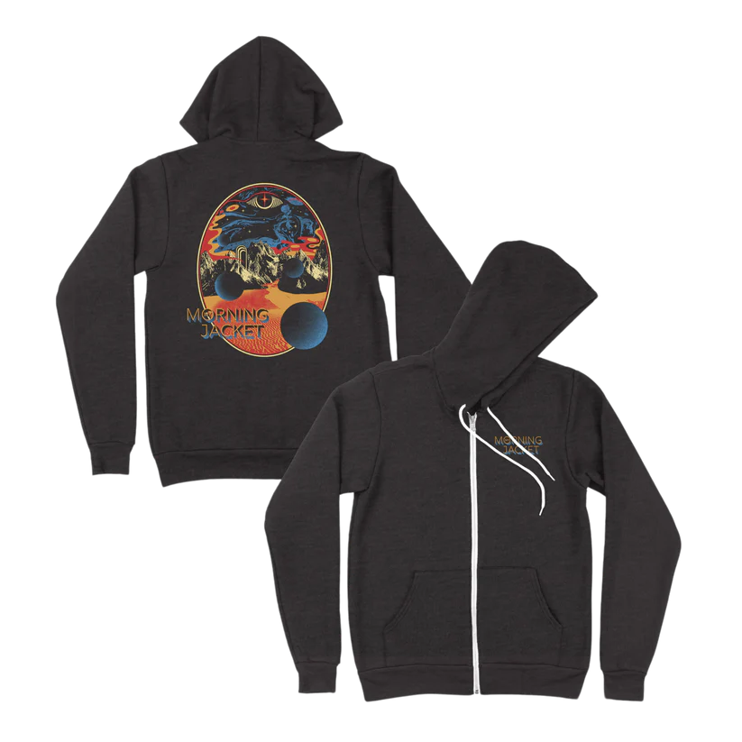 Space Oval Zip Up Hoodie