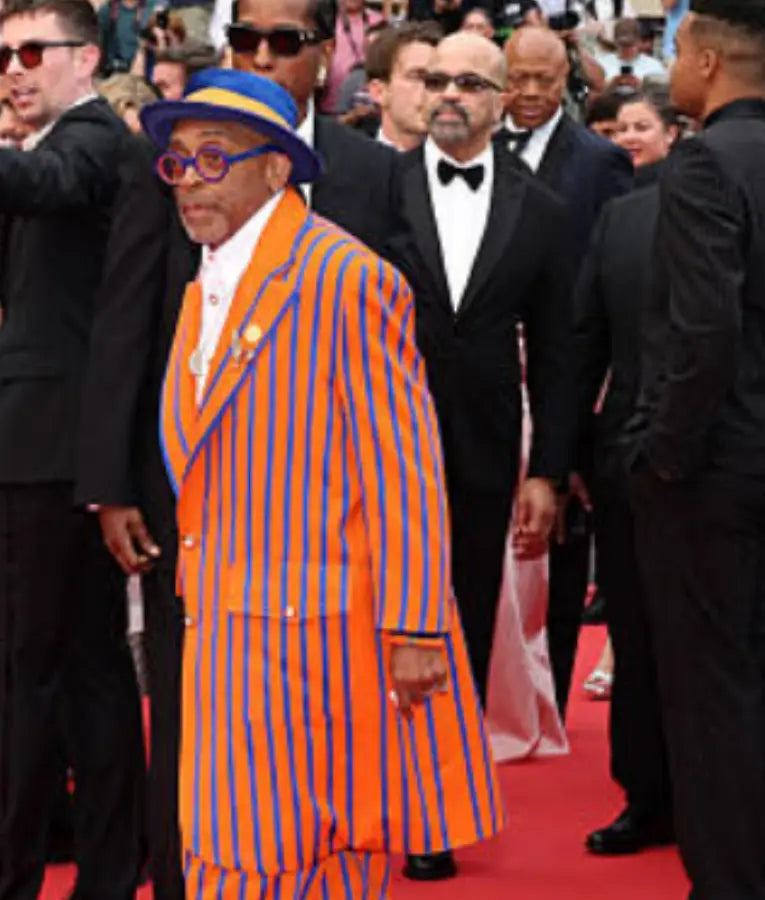Spike Lee 78th Cannes Film Festival Striped Coat