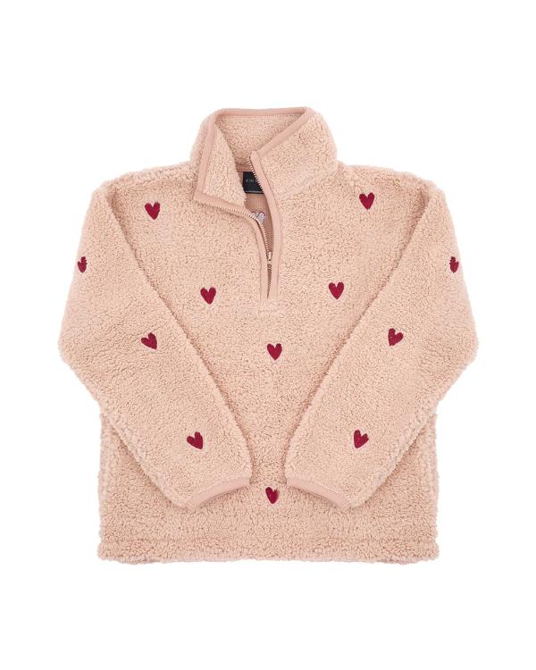 Stacey And Joe S02 Heart Embroidered Pink Jumper